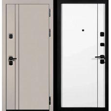 СТАЛЛЕР Молден 3К90 вертикаль 1 ЮП-32 Латте (ZB855-2) - ЮП-31 ZB Белый| Входная металлическая дверь 