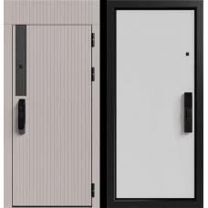 СТАЛЛЕР Рейн 2 3К90 ЮР-36 (с номером квартиры) Латте (ZB855-2) - ЮП-13 ZB Белый| Входная металлическая дверь 