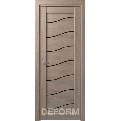 D2 DEFORM ДО черный лак 800*2000 Дуб шале седой