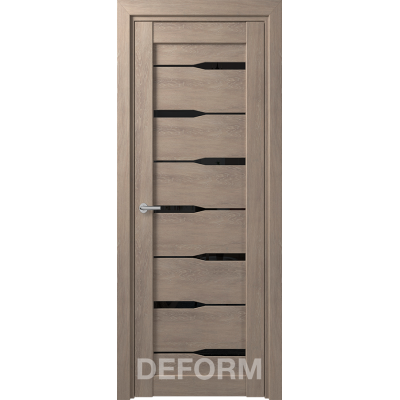 D4 DEFORM ДО черный лак 800*2000 Дуб шале седой