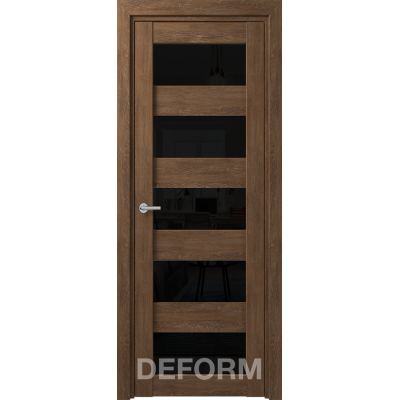 D12 DEFORM ДО черный лак 800*2000 Дуб шале корица