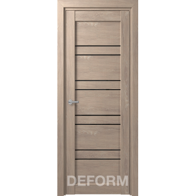 D15 DEFORM ДО черный лак 800*2000 Дуб шале седой