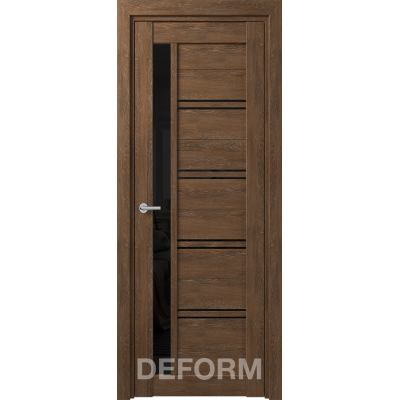 D19 DEFORM ДО черный лак 800*2000 Дуб шале корица