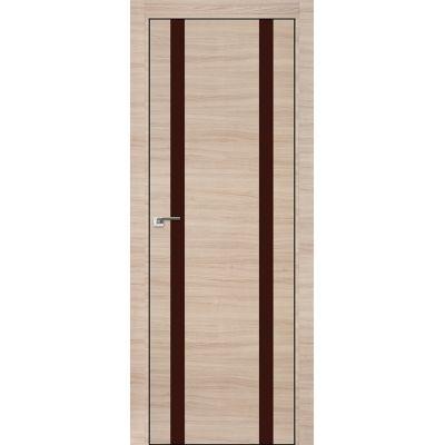 9Z коричневый лак 800*2000 Капучино кроскут хром черная с 4-х сторон