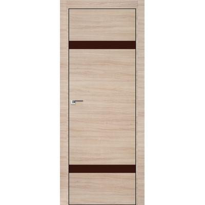 3Z коричневый лак 800*2000 Капучино кроскут хром черная с 4-х сторон