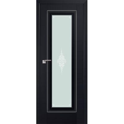 24U матовое кристалл 800*2000 Черный матовый серебро люкс