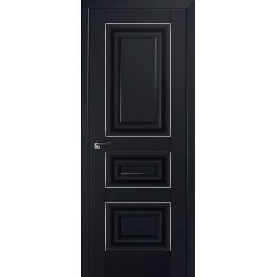 25U 800*2000 Черный матовый серебро люкс