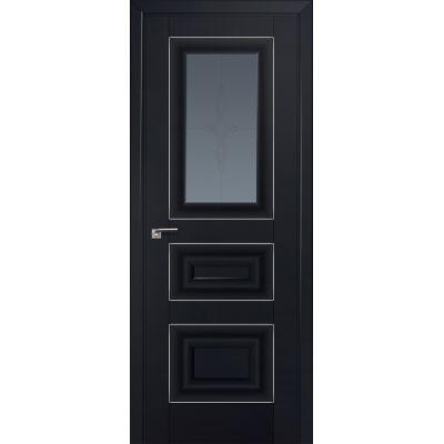 26U графит узор 800*2000 Черный матовый серебро люкс