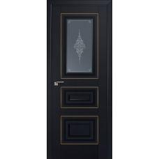 26U графит кристалл 800*2000 Черный матовый золото люкс