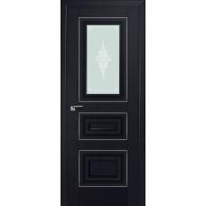 26U матовое кристалл 800*2000 Черный матовый серебро люкс