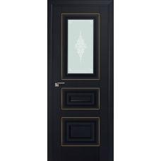 26U матовое кристалл 800*2000 Черный матовый золото