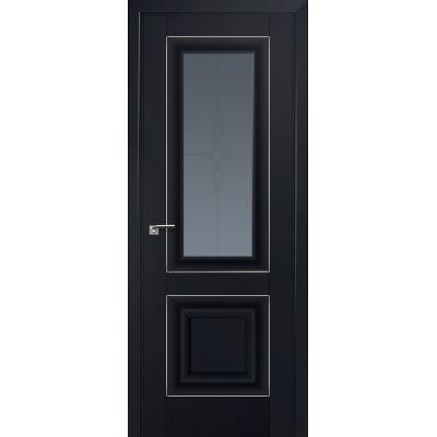 28U графит узор 800*2000 Черный матовый серебро люкс