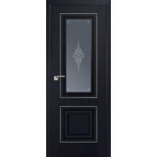 28U графит кристалл 800*2000 Черный матовый серебро люкс