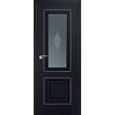 28U графит кристалл 800*2000 Черный матовый серебро люкс