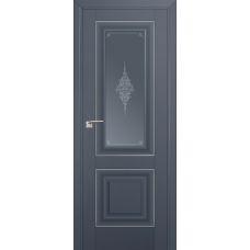 28U графит кристалл 800*2000 Антрацит серебро люкс