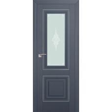 28U матовое кристалл 800*2000 Антрацит серебро люкс