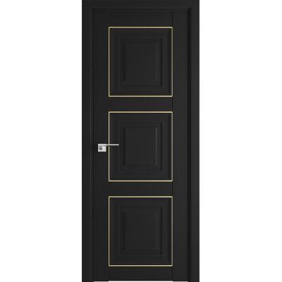 96U 800*2000 Черный матовый золото люкс