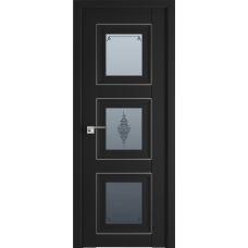 97U графит кристалл 800*2000 Черный матовый серебро люкс