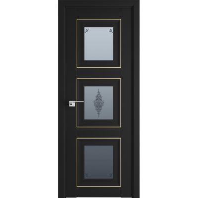 97U графит кристалл 800*2000 Черный матовый золото