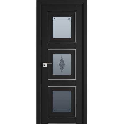 97U графит кристалл 800*2000 Черный матовый серебро