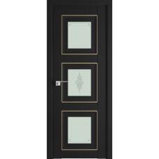 97U матовое кристалл 800*2000 Черный матовый золото люкс
