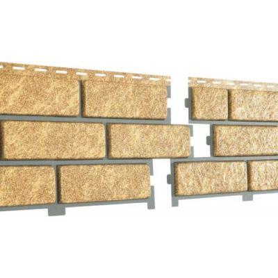 Сайдинг Стоун Хаус кирпич песочный с декорированным швом (двойной замок) Сайдинг Стоун Хаус кирпич песочный с декорированным швом (двойной замок)