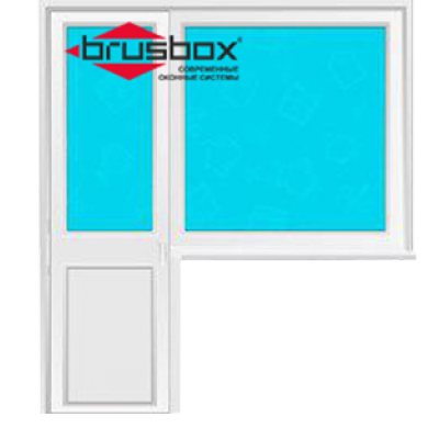 ОКНО ПВХ BRUSBOX С БАЛКОННОЙ ДВЕРЬЮ