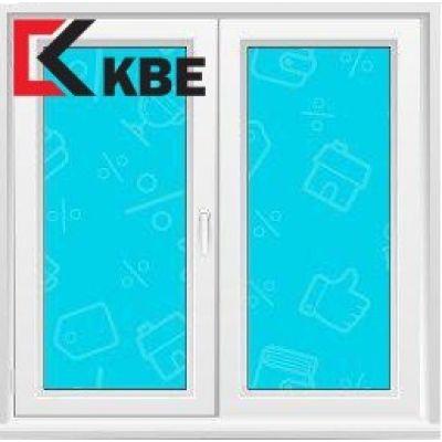 ОКНО ПВХ KBE 2 СТВОРКИ: РАСПАШНОЕ + ГЛУХОЕ