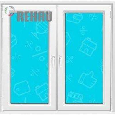 ОКНО ПВХ REHAU 2 СТВОРКИ РАСПАШНЫЕ