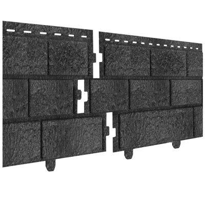 Сайдинг Стоун Хаус кирпич графитовый (двойной замок)