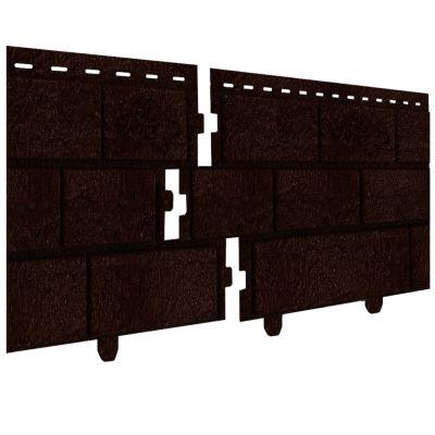 Сайдинг Стоун Хаус кирпич коричневый (двойной замок)